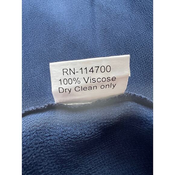 Chan Luu Sheer Navy Blue Long Sleeve Coverup Handmade in India Size L - Picture 8 of 9